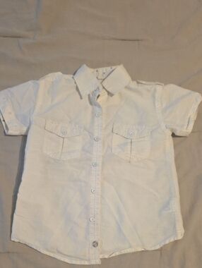 Paper Denim & Cloth White Short-Sleeve Button-Down Shirt